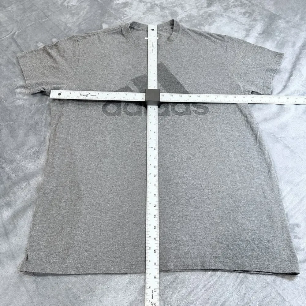 Adidas Mens Logo Tee Golf T-Shirt Sz XL Gray